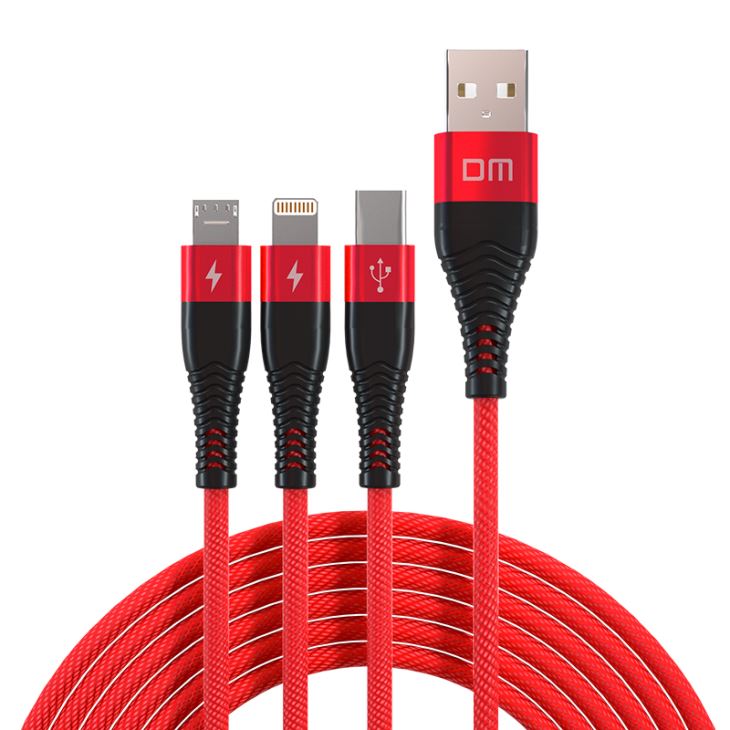 1.8M 3 In 1 Data Transfer And Charging Cable
